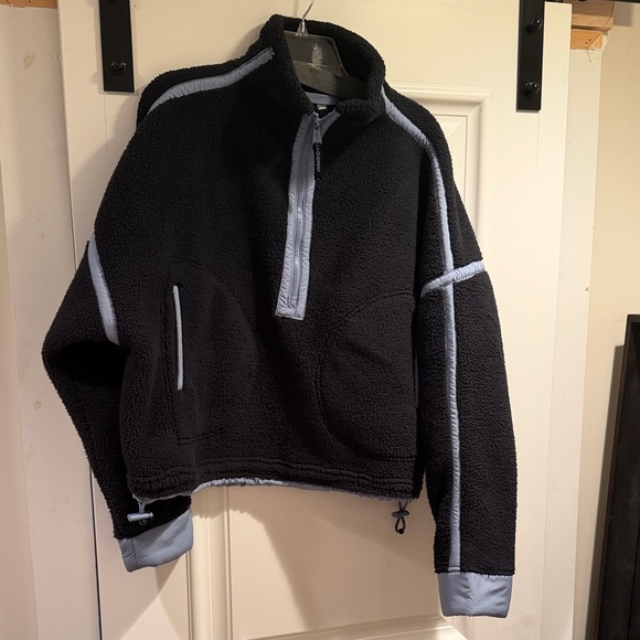 free people movement Jackets & Blazers - Free People Movement Black Fleece with Light Blue Trim